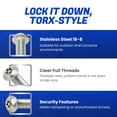 thumbnail image 5 of Fastenere Torx Security Machine Screws - 8-32 x 1/4" (25-Pack) Stainless Steel, Tamper-Resistant, Button Head Screws, Bolt Screw for Higher Level of Safety & Theft Prevention, 5 of 7
