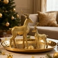 thumbnail image 6 of Gold Christmas Reindeer for Winter – Set of 2 Xmas Reindeer Figurines – Modern Black Christmas Deer Statues for Living Room, Mantel Table Christmas Decor Indoor, 6 of 14
