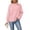 *Pink, variant on ClodeEU Women's Crew Neck Waffle Knit Drop Shoulder Long Sleeve Pullover,Casual Loose Basic Sweatshirt Top Army Green,Women's Plus L