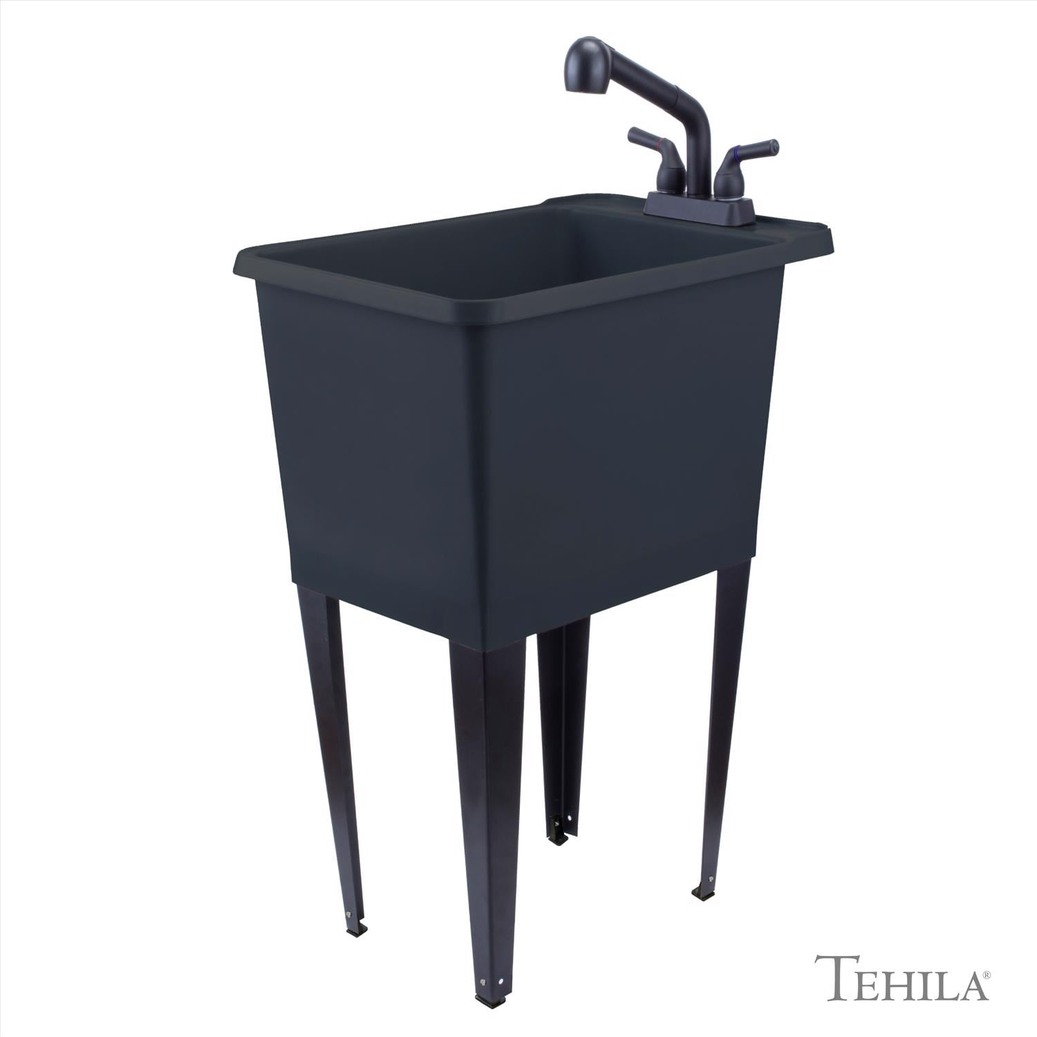 STZ 040 Black Thermoplastic 16gal Freestanding Utility Sink