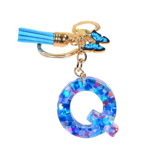 relayinert Round Edge Key Chains Smooth Line Long Service Life Apartment Keys Alphabet Key Chain Key Rings Q