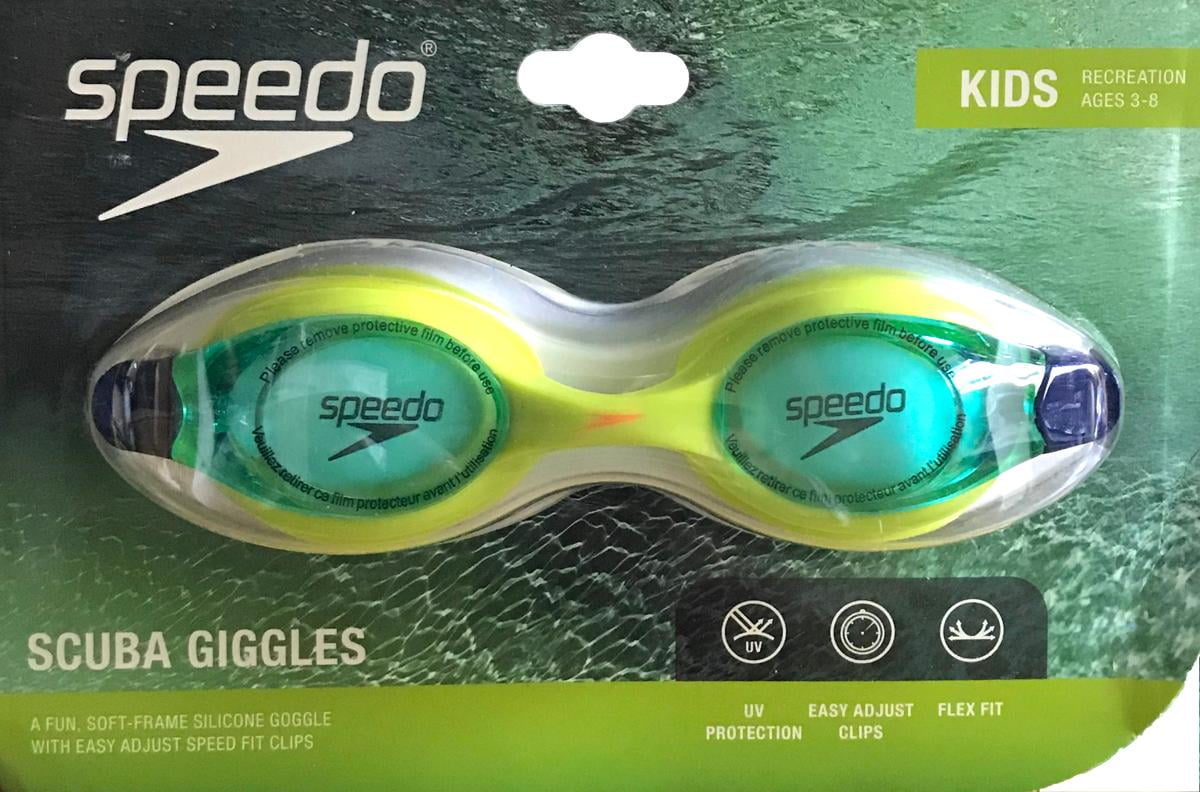 Speedo Kids Boomerang Print Goggles Lot 2 Boys Blue & Green Camo Youth Swim Boy 