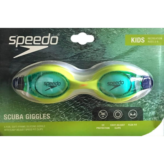 Speedo Scuba Kids Giggles Goggles Yellow and Green