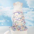 thumbnail image 3 of Floral Hem Pet Skirt Sling - Colorful Pet Vest - Sleeveless Clothes for Outdoor Activities, 3 of 8