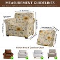 thumbnail image 7 of FKELYI Retro Sunflower Print 2 Pcs Stretch Armchair Slipcover with Individual Cushion Cover Non-Slip Furniture Protector for Living Room Couch Sofa Covers, 7 of 7