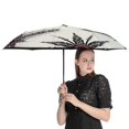 thumbnail image 4 of Abstract Red Black Art Design Rain Umbrella Sun Protection Sun Umbrella Parasol Folding Umbrella Black Glue, 4 of 9