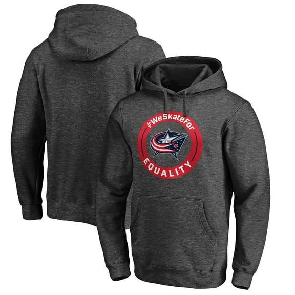 Men's Heather Gray Columbus Blue Jackets #WeSkateFor Pullover Hoodie