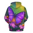 thumbnail image 3 of Vibrant Purple Butterfly Floral Print Men's Women New Sweatshirt Hoodie Men's Plus Size Sweatshirt Hooded Sweatshirt 3d Printed Street Men's Cloth, 3 of 6