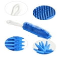 thumbnail image 4 of 2Pcs Pet Hair Remove Brush, Portable Dogs Cats Hair&Lint Remover Brush Rubber Massage Brush for Furniture, Car Interiors, Carpet (Blue and Green), 4 of 7