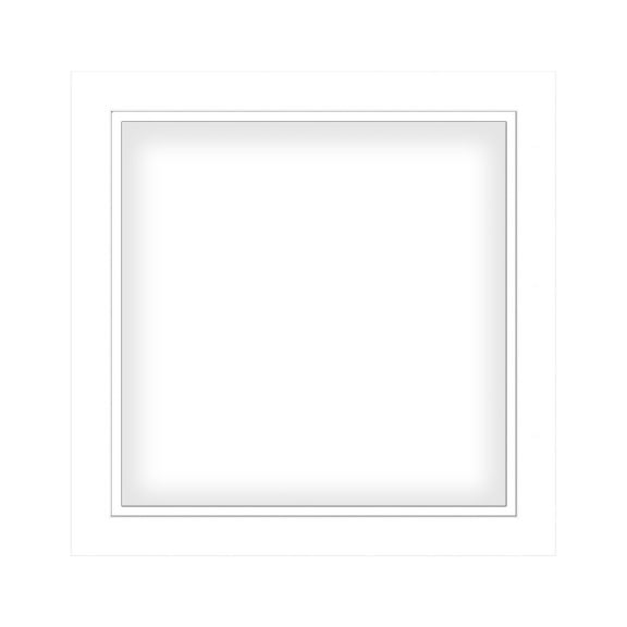 White on White Double Photo Mat 20x20 for 8x8 Photos - Fits 20x20 Frame