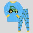 thumbnail image 2 of 7-8Years Child Boys Tractor Graphic Long Sleeve Pajama Set,2-Piece Sleepwear Loungewear for Fall Winter, 2 of 9