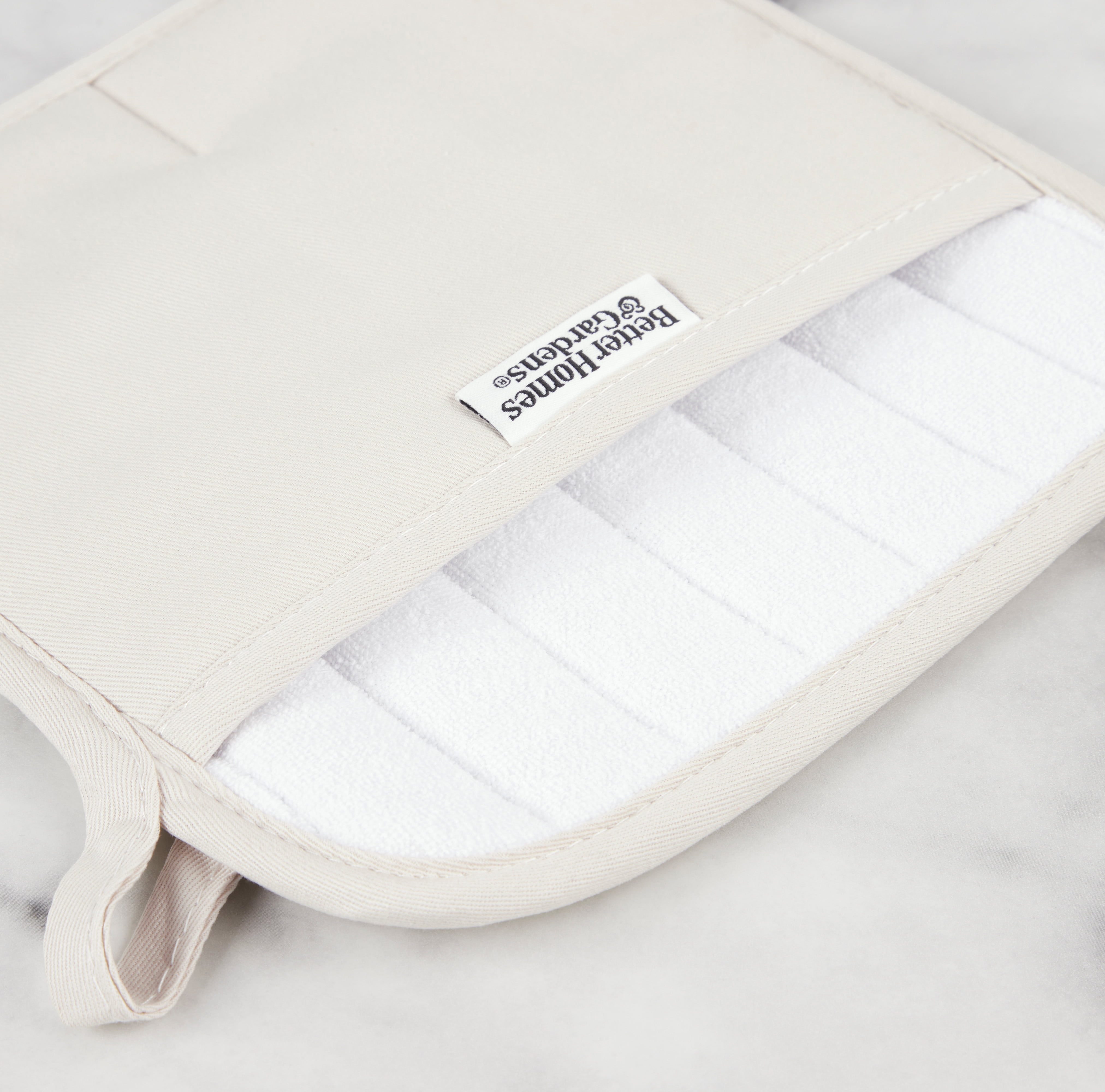 Better Homes & Gardens 4-Piece Oven Mitt, Potholder & Mini Mitt Set, Beige