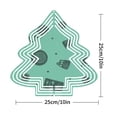 thumbnail image 7 of Stylish Metal Hanging Christmas Tree Wind Spinner - Festive Illustrations Layered Design for Garden & Yard Decor, 7 of 7