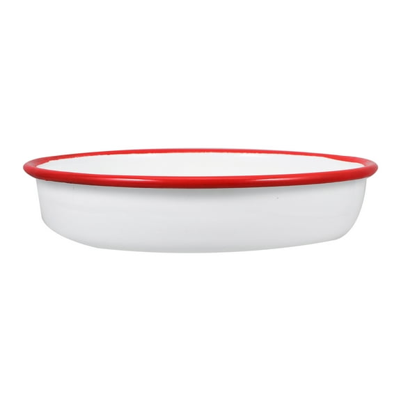 OUNONA Reusable Kitchen Enamel Plate Baby 1.00X1.00X1.00CM