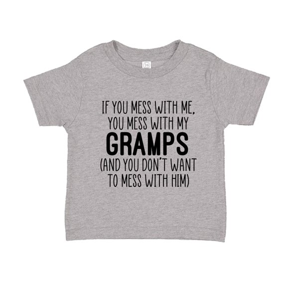 Don't Mess With My Gramps Toddler T-Shirt 2T Athletic Heather