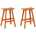 thumbnail image 3 of Polytrends  Laguna Hdpe All Weather Outdoor Patio 29" Saddle Seat Bar Stool (Set Of 2) Orange, 3 of 5
