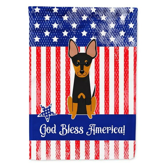 Carolines Treasures BB3104GF Patriotic USA English Toy Terrier Garden Size Flag