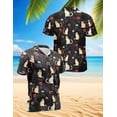 thumbnail image 2 of Netecom Cute Cat White Hawaiian Shirt for Men Women, Cat Lover Gifts, Animal Floral Button Down Summer Beach Shirts, 2 of 6