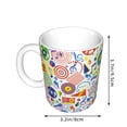 thumbnail image 2 of Yiaed Retro Musi Disco Print Ceramics Coffee,Large Handle Design,Extra Large Tea and Coffee Cup for Office and Home Mugs, 2 of 6