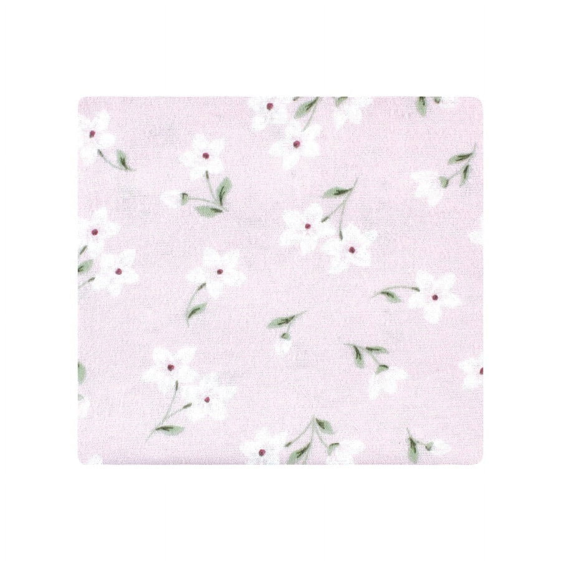 Hudson Baby Infant Girl Cotton Rich Flannel Receiving Blankets Bundle, Purple Dainty Floral, One Size