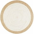 thumbnail image 2 of Avgari Creation Handmade Natural Jute Rug Round Area Rug Rug for Home Decor (11 Feet Round (132x132 Inches), White + Beige Border), 2 of 4