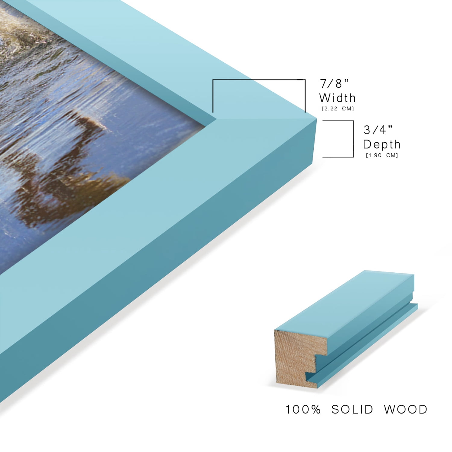 Modern 8 in. x 10 in. Light Blue Picture Frame (Set of 2)