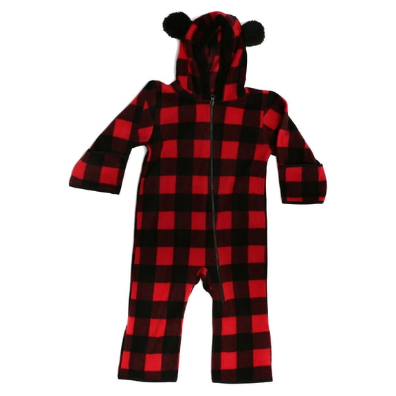 87000-BLKRED-3-6M At The Buzzer Baby Boys Fleece Pram