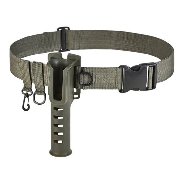 TIELUTT Fishing Belt with Pole Holder Durable Outdoor Tackle Organizer for Fishing and Surf Casting Secure Rod Holder with Quick Release Buckle Ring Ice Ice and Sk8 Rigs Casting Plug Stuff for Kids