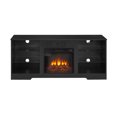 2IN1 3D Fireplace TV Stand, Wood Entertainment Center with LED Lights