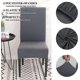 thumbnail image 4 of Set of 6 High Back Stretch Removable and Washable Spandex Chair Covers for Dining, Kitchen or Banquet Dark Gray, 4 of 5