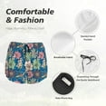 thumbnail image 6 of Lsque Colorful Flowers Printed Women's Running Shorts with Liner Pockets,Elastic Quick Dry Workout Athletic Gym Yoga Shorts,Womens High Waist Shorts-, 6 of 9