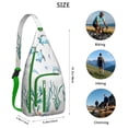 thumbnail image 3 of Sunset Turtle Sling Backpack - Tropical Ocean & Beach Print, Fashionable Crossbody Bag for Students & Office Workers, 3 of 4
