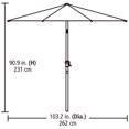 thumbnail image 3 of HOMETRENDS 9 ft. Round Market Patio Umbrella, 3 of 9