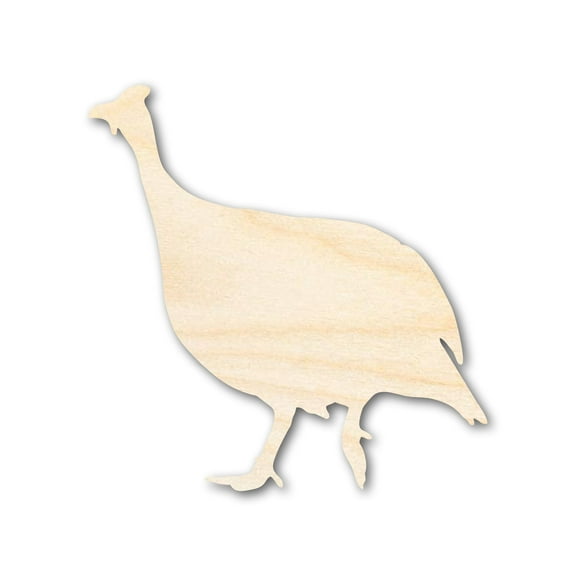 Unfinished Wood Guinea Fowl Shape - Craft - up to 46" DIY 3" / 1/8"