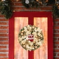 thumbnail image 4 of 11.8 pulgadas Puerta de Navidad Guirnalda Colgante de pared Guirnaldas Adorno de bola de Navidad Decoración de Navidad para Porche Dorado Macarena Corona de invierno, 4 of 8