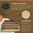 thumbnail image 3 of Big Bat Box- Large 3 Chamber Bat House for Outdoors - BCI Certified - WildYard, 3 of 9