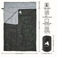 thumbnail image 7 of Sleeping Bag, 3-4 Seasons Double Sleeping Bag for Adults, 2 Person Sleeping Bag Lightweight Waterproof for Cold Weather & Warm, 220CM X 150CM, 7 of 7
