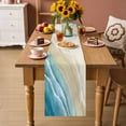 thumbnail image 2 of Teal Blue Beach Coastal Table Runner 120 Inches, Summer Ocean Nautical Seaside Bed Runner Dresser Scarves Tabletop for Indoor Outdoor Parties/Ceremony/Banquet, 13"x 120", 2 of 8