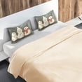 thumbnail image 5 of Yayeee Pillowcase King Size Set of 2 Satin Wrinkle Resistant Pillow Case, Gray Snowmen, 5 of 7