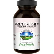 Maxi Health Active Pro-10 Kids Probiotic for Children, Fruit Punch, 120 Ct – Immune & Digestive Support