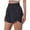 Black, variant on Stichou Women's Shorts High Waist Athletic Quick Dry Sporty Workout Running Shorts for Women with Zipper Pocket Light Gray 2XL