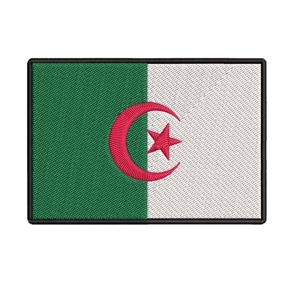 Algeria Flag Embroidered Iron-on Patch