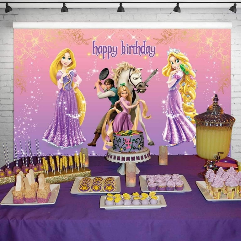 Tangled Rapunzel Birthday Backdrop, Rapunzel Party, Tangled Party Decor,  Tangled Backdrop, Tangled Party, Rapunzel Backdrop - DIGITAL FILE