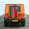 thumbnail image 6 of Fuzoiu Mexican Serape Blanket Stripes Print Universal Spare Tire Cover with Buckle Strap, Waterproof Wheel Covers for Jeep, Trailer, RV, Truck and All Car-14 inch, 6 of 6