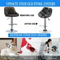 thumbnail image 7 of Stretch Bar Stool Chair Covers Set of 2 Pub Counter Short Back Chair Covers Kitchen, 7 of 7