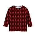 thumbnail image 4 of KyCheLot Print Tshirts for Girls 3/4 Sleeve Comfy Stretchy Long Sleeve Cute Lightweight Pullover Valentine Tshirt 3-13 Years, 4 of 5