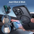thumbnail image 2 of Pour iPhone 15 Pro max Cas pour MagSafe [Protection Militaire] Cas de Protection Magnétique Velours Tactile Mat Anti-Rayures Résistant aux Rayures Cas de Téléphone Mobile - Noir, 2 of 4