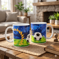 thumbnail image 1 of Set 2 Tazas Cerámica Balón Fútbol Mundial 480 ml, 1 of 7