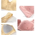 thumbnail image 5 of FHTECO Daisy Bras for Older Women Floral Plus Size Bra Wireless Front Closure Bras for Senior Daisy Comfort Tshirt Bra, 5 of 6