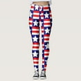 thumbnail image 2 of Independence Day Womens Leggings Pants for Women Trousers Casual Trendy 2024 White L, 2 of 5